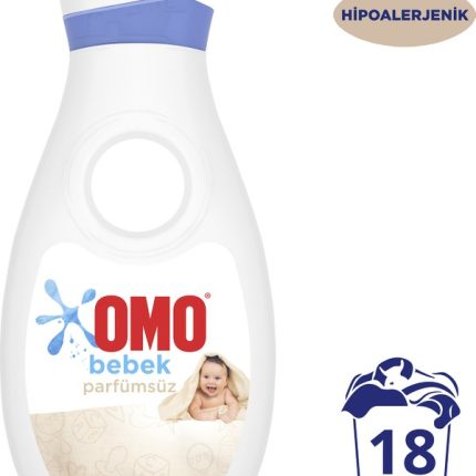Omo Bebek Sıvı Çamaşır Deterjanı Parfümsüz Hipoalerjenik 900 Ml. 18 Yıkama 1 Adet