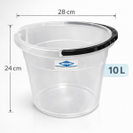 Wespa 10 Litre Şeffaf Temizlik Kovası Ön Görünüm