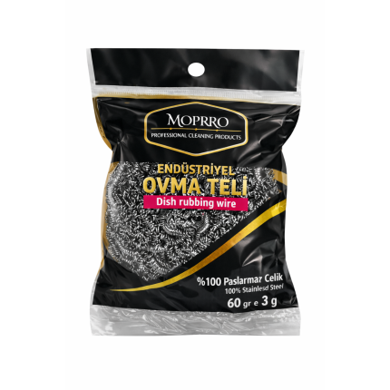 Moppro Endüstriyel Top Tel 60 gr - Paslanmaz Çelik Ovma Teli