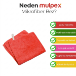 Mulpex Mikrofiber Temizlik Bezi Kırmızı 40x40 cm 2