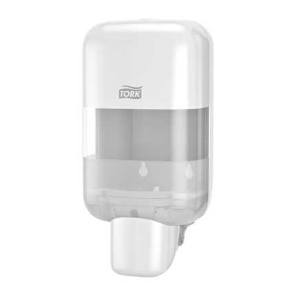 Tork Mini Sıvı Sabun Köpük Sabun ve Dezenfektan Dispenseri Beyaz S5 Manuel Duvar Tipi