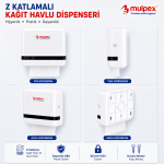 Mulpex Z Katlamalı Kağıt Havlu Dispenseri Beyaz 27 × 21 cm Duvara Monte - Görsel 6