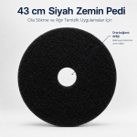 Mulpex 43 cm Siyah Zemin Pedi – Cila Sökme ve Ağır Temizlik Pedi - Görsel 5
