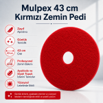 Mulpex 43 cm Kırmızı Zemin Temizlik Pedi – Yer Yıkama Makinesi Pedi - Görsel 2
