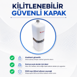 Mulpex 480 ml Beyaz Duvara Monte Sıvı Sabun Dispenseri | Premium Kalite ABS Gövde, Anahtarlı, Şık ve Güvenli - Görsel 4