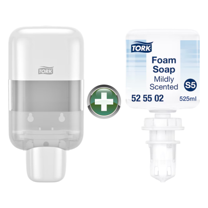 Tork Mini S5 Sabun ve Dezenfektan Dispenseri Beyaz 565200