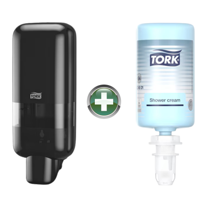 Tork S4 Siyah Sabun Dispenseri 564508 1 L sıvı sabun hediyeli