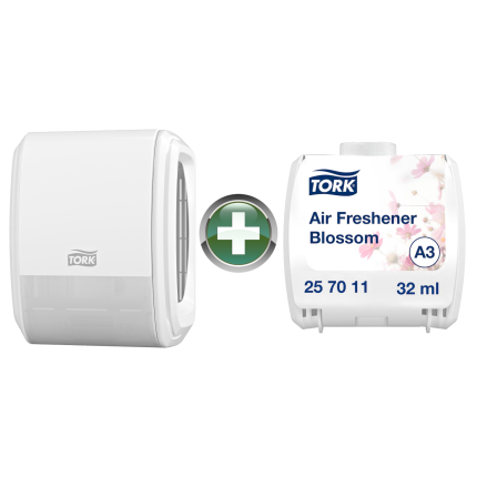 Tork A3 Beyaz Oda Kokusu Dispenseri 256010 Çiçek Kokulu Refill Hediyeli