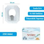 Mulpex Klozet Kapak Örtüsü 250 Adet %100 Selüloz 42x36 cm - Görsel 3