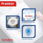 Mulpex Klozet Kapak Örtüsü 250 Adet %100 Selüloz 42x36 cm - Görsel 6