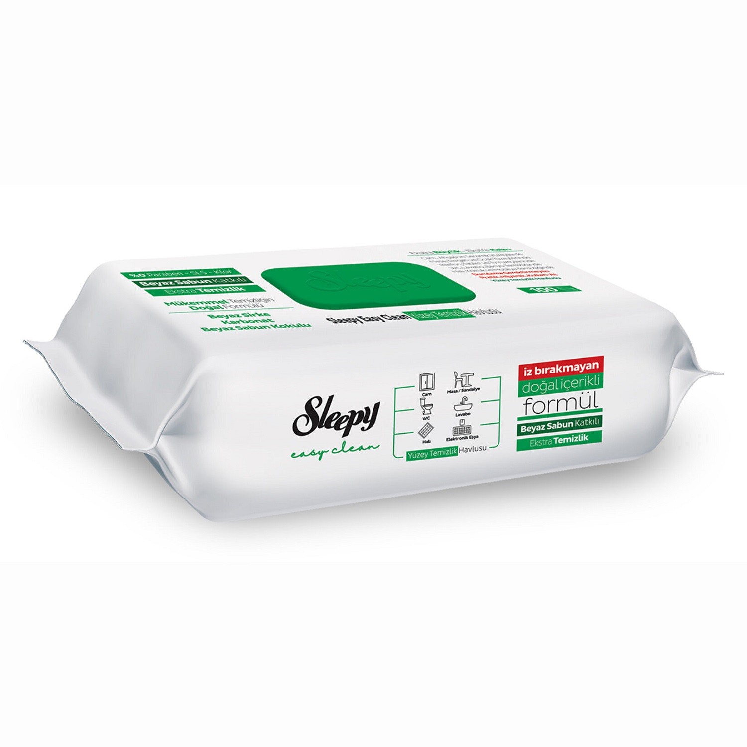 Sleepy Easy Clean Beyaz Sabun Katkılı Yüzey Temizlik Havlusu Sleepy Easy Clean Beyaz Sabun Katkılı Yüzey Temizlik Havlusu 100 Yaprak